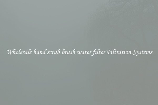 Wholesale hand scrub brush water filter Filtration Systems