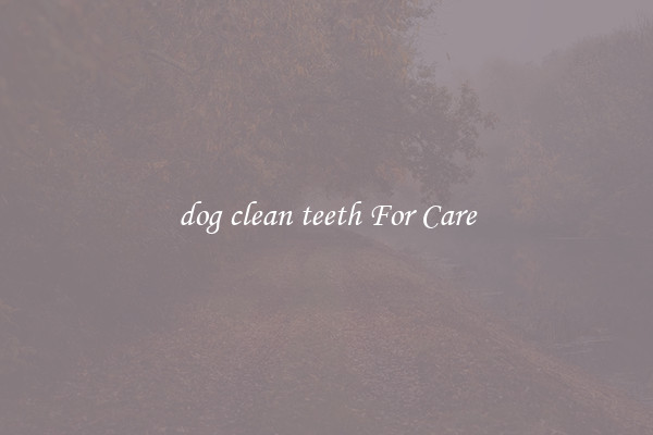 dog clean teeth For Care