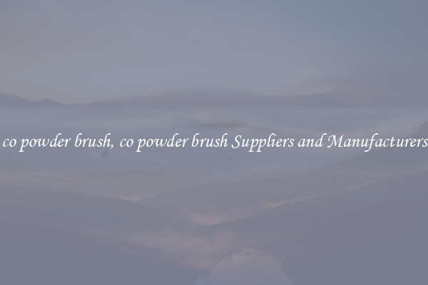 co powder brush, co powder brush Suppliers and Manufacturers