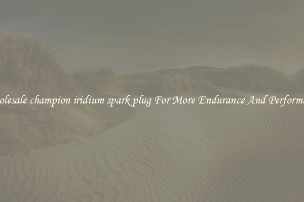 Wholesale champion iridium spark plug For More Endurance And Performance