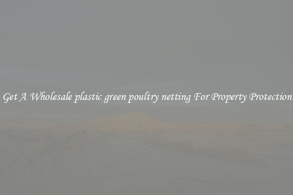 Get A Wholesale plastic green poultry netting For Property Protection