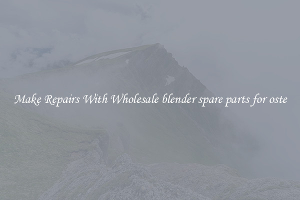 Make Repairs With Wholesale blender spare parts for oste