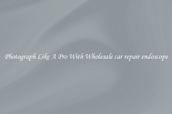 Photograph Like A Pro With Wholesale car repair endoscope
