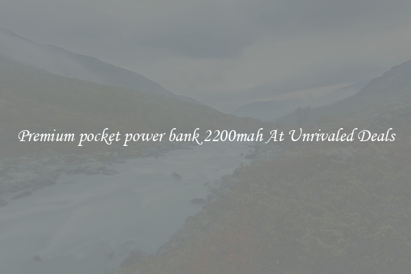 Premium pocket power bank 2200mah At Unrivaled Deals