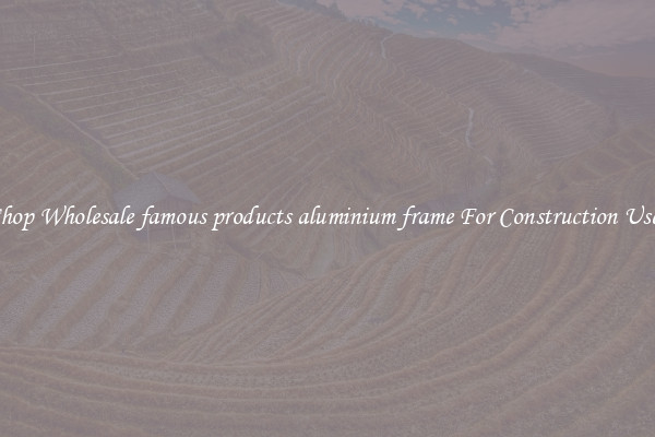 Shop Wholesale famous products aluminium frame For Construction Uses