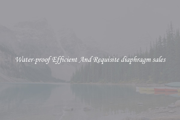 Water-proof Efficient And Requisite diaphragm sales