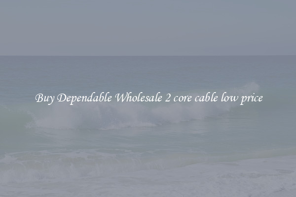 Buy Dependable Wholesale 2 core cable low price