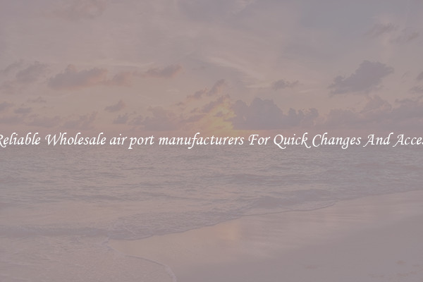 Reliable Wholesale air port manufacturers For Quick Changes And Access