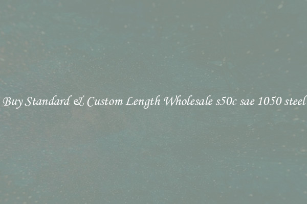 Buy Standard & Custom Length Wholesale s50c sae 1050 steel