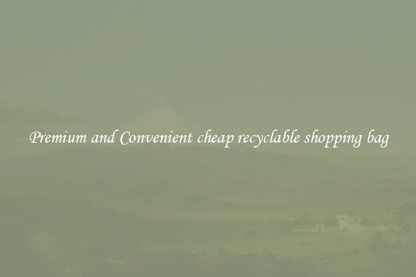 Premium and Convenient cheap recyclable shopping bag