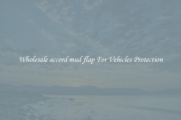 Wholesale accord mud flap For Vehicles Protection