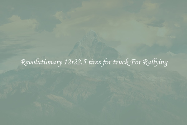 Revolutionary 12r22.5 tires for truck For Rallying