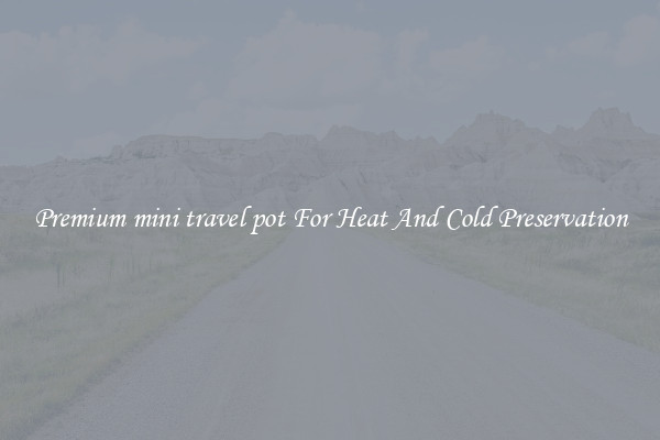 Premium mini travel pot For Heat And Cold Preservation